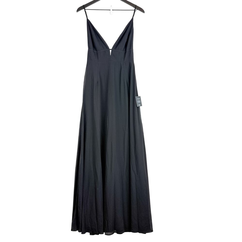 NWT Lulus Maxi Black Tank Dress Criss Cross Straps - Size S